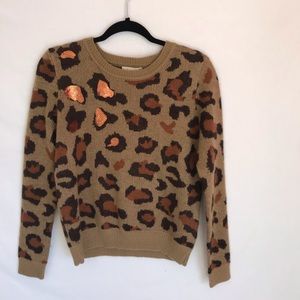 Leopard print sweater. Size small. B-2